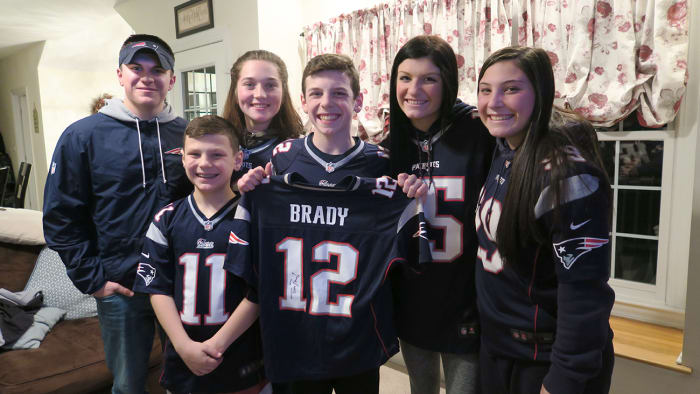 The Daly kids, from left to right: Shane, Carter, Shane's girlfriend Meghann, Brady, Emma and Lily.